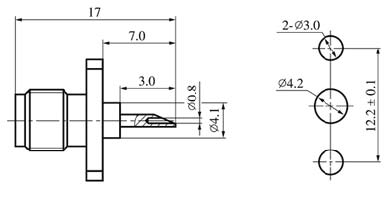 SMA series Connectors Product Outline Dimensions