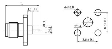 SMA series Connectors Product Outline Dimensions