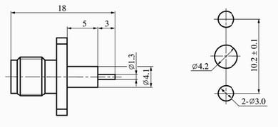 SMA series Connectors Product Outline Dimensions