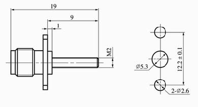 SMA series Connectors Product Outline Dimensions