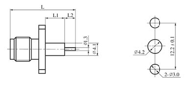 SMA series Connectors Product Outline Dimensions