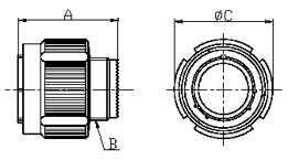 GJB599 series(MIL-C-38999) Ⅲ circular electrical connector Connectors Product Outline Dimensions