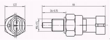 DC1 Auto Backup-Lamp Switch series Relays Product Outline Dimensions