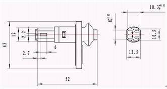 MK1 Switch Assembly for Door series Relays Product Outline Dimensions
