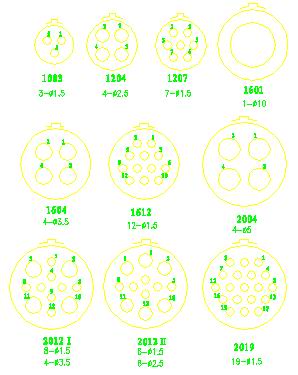 Y3B Series  Connectors Contact Arrangements