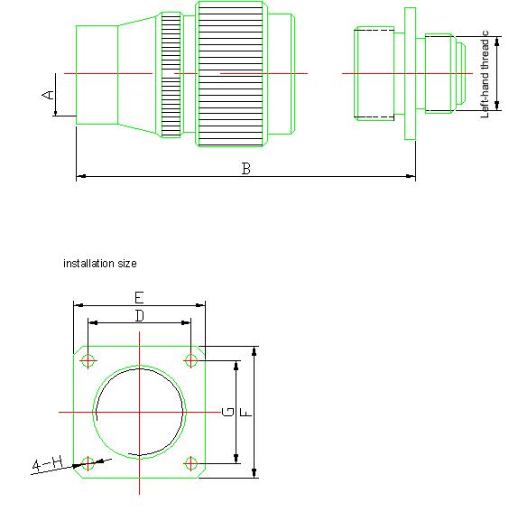 Y4 Series  Connectors Outline Mounting Dimensions