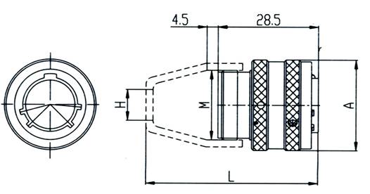 Y11 series  Connectors Outline Mounting Dimensions