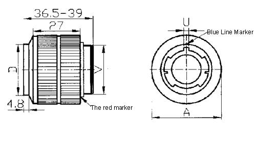 Y23 Series Connectors Outline Mounting Dimensions