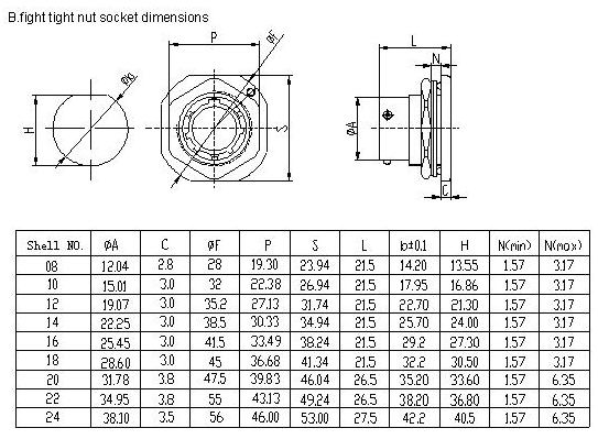 Y50EX series  Connectors Outline Mounting Dimensions