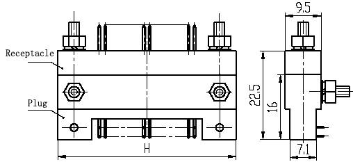 J41,J41B series Connectors Product Outline Dimensions