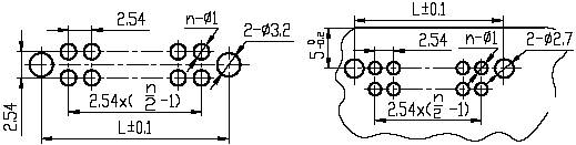 J41,J41B series Connectors Product Outline Dimensions