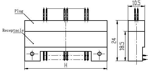 J41,J41B series Connectors Product Outline Dimensions