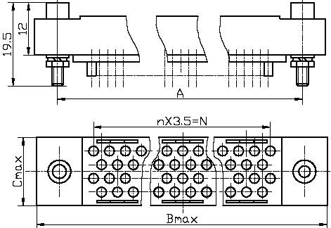 J52 series Connectors Product Outline Dimensions