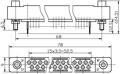 J52 series Connectors Product Outline Dimensions