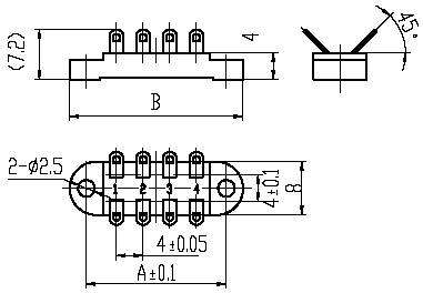 JB8 series Connectors Product Outline Dimensions