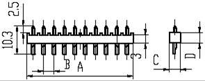 JB8 series Connectors Product Outline Dimensions