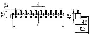 JB8 series Connectors Product Outline Dimensions