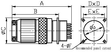 Y40 series Connectors Product Outline Dimensions