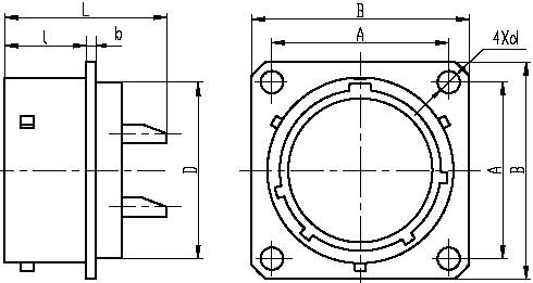 Y37A series Connectors Product Outline Dimensions