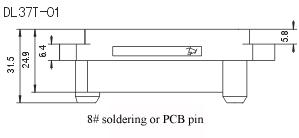 DL37Z/T&DL37Z-01/T-01 series Connectors Product Outline Dimensions