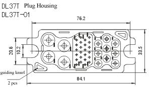 DL37Z/T&DL37Z-01/T-01 series Connectors Product Outline Dimensions