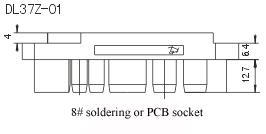 DL37Z/T&DL37Z-01/T-01 series Connectors Product Outline Dimensions