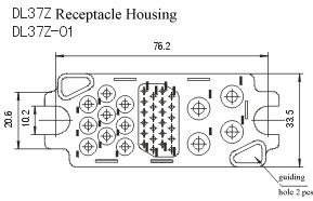 DL37Z/T&DL37Z-01/T-01 series Connectors Product Outline Dimensions