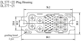 DL37Z-20/T-20&DL37Z-21/T-21 series Connectors Product Outline Dimensions