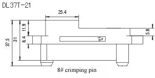 DL37Z-20/T-20&DL37Z-21/T-21 series Connectors Product Outline Dimensions