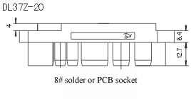 DL37Z-20/T-20&DL37Z-21/T-21 series Connectors Product Outline Dimensions