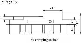 DL37Z-20/T-20&DL37Z-21/T-21 series Connectors Product Outline Dimensions