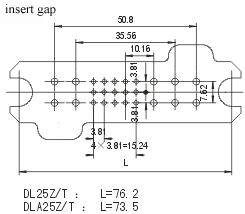 DL25Z/T DLA25Z/T series Connectors Product Outline Dimensions