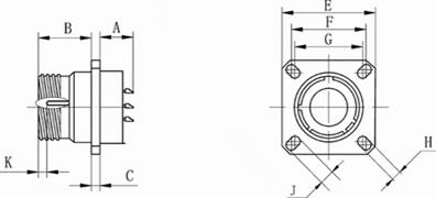MIL-DTL-38999 series space grade  circular electric connector series Connectors Product Outline Dimensions