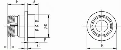 MIL-DTL-38999 series space grade  circular electric connector series Connectors Product Outline Dimensions