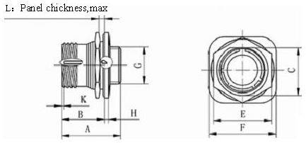 MIL-DTL-38999 series space grade  circular electric connector series Connectors Product Outline Dimensions