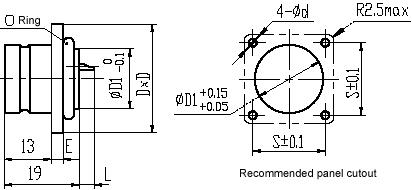 Y27 series Connectors Product Outline Dimensions