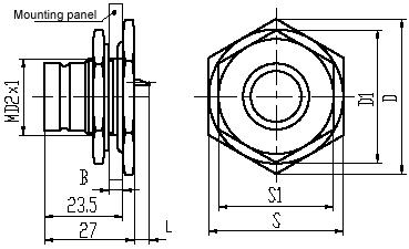 Y27 series Connectors Product Outline Dimensions