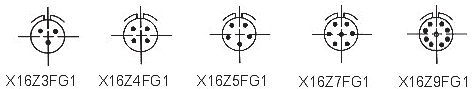 X16  series Connectors Contact Arrangements