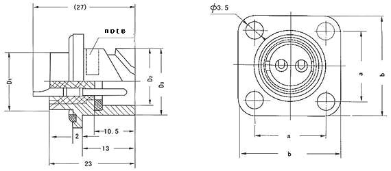 FQ14 grey  series Connectors Product Outline Dimensions