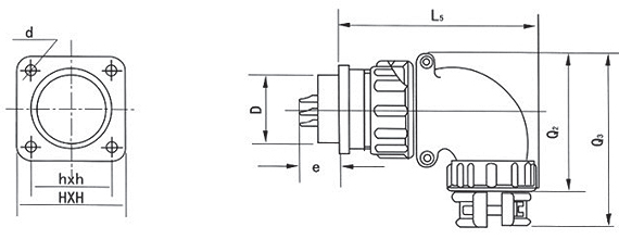 P48  series Connectors Product Outline Dimensions