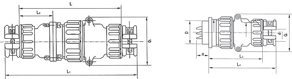 P48  series Connectors Product Outline Dimensions