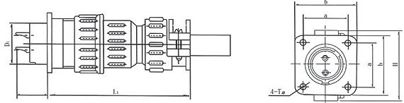 PB48C  series Connectors Product Outline Dimensions