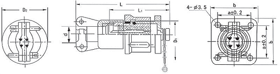 X14  series Connectors Product Outline Dimensions