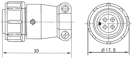 X12 series Connectors Product Outline Dimensions