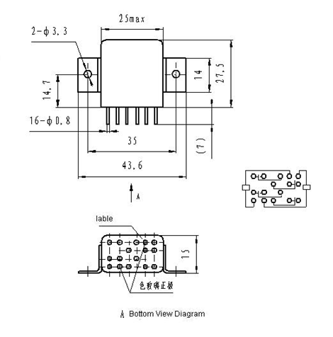 4JB5-2 Magnetism Keep and hermetical relay series Relays Product Outline Dimensions