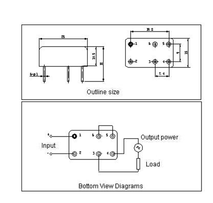 1JG3-1-±3A  Magnetism Keep and hermetical relay series Relays Product Outline Dimensions