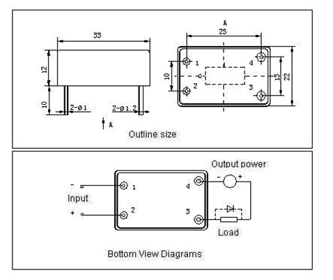 1JG7-2-7A Magnetism Keep and hermetical relay series Relays Product Outline Dimensions