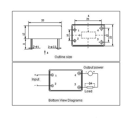 1JG7-4-±7A Magnetism Keep and hermetical relay series Relays Product Outline Dimensions