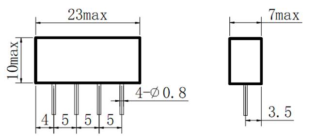 JGC-5017F  Optical Isolation DC Solid State Relay  series Relays Product Outline Dimensions