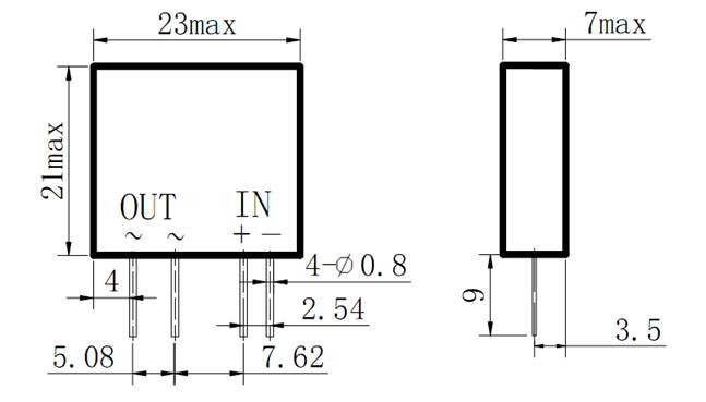 JGX-27FT  Optical Isolation AC Solid State Relay  series Relays Product Outline Dimensions